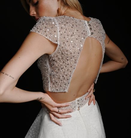 Stéphanie Wolff créatrice de robe de mariée à Paris
