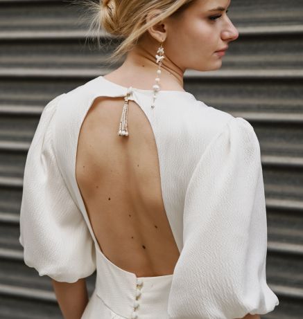 Stéphanie Wolff créatrice de robe de mariée à Paris